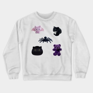 Purple Goth Kawaii Plushies Sticker Pack Crewneck Sweatshirt